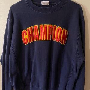 Champion Men's Navy Crewneck